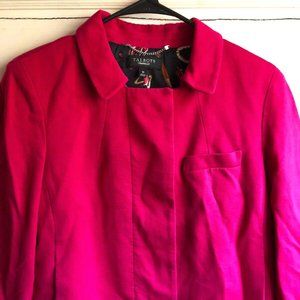 Womens Talbots Blazer Crop Coat Size 10 Fuschia/Pink